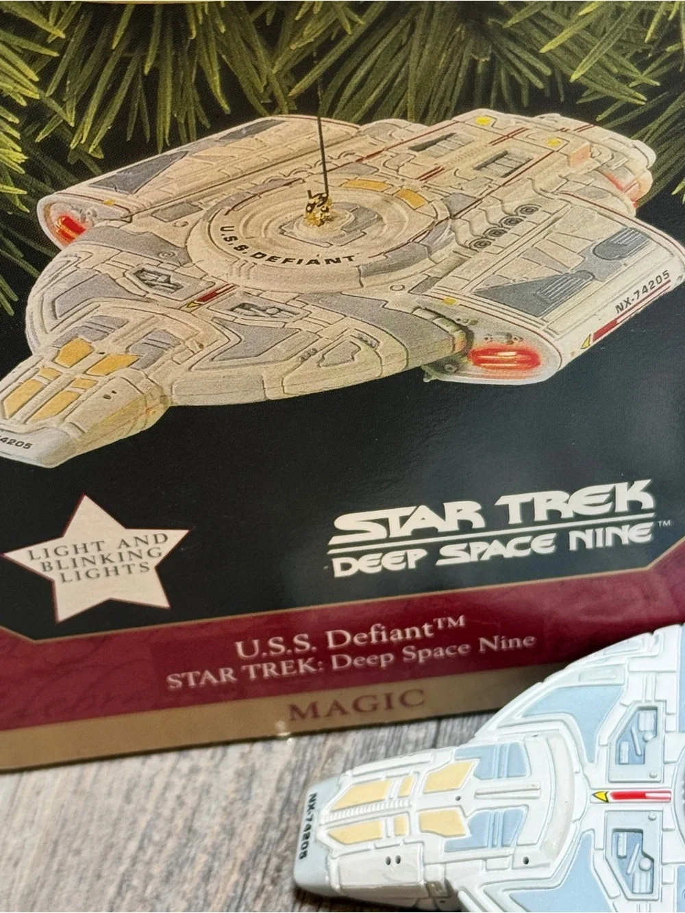 Vintage 1990s Hallmark Keepsake Star Trek Ornament (Lot 4x) RARE Blinking Lights